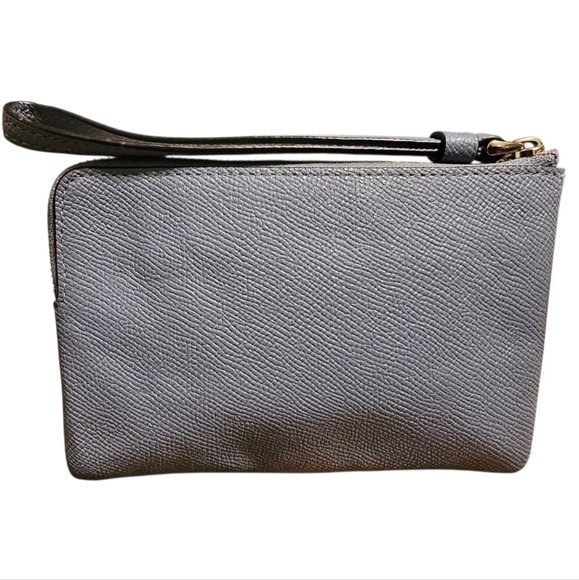 Coach Signature PVC Corner Zip Wristlet Baby Blue GUC - Picture 2 of 6
